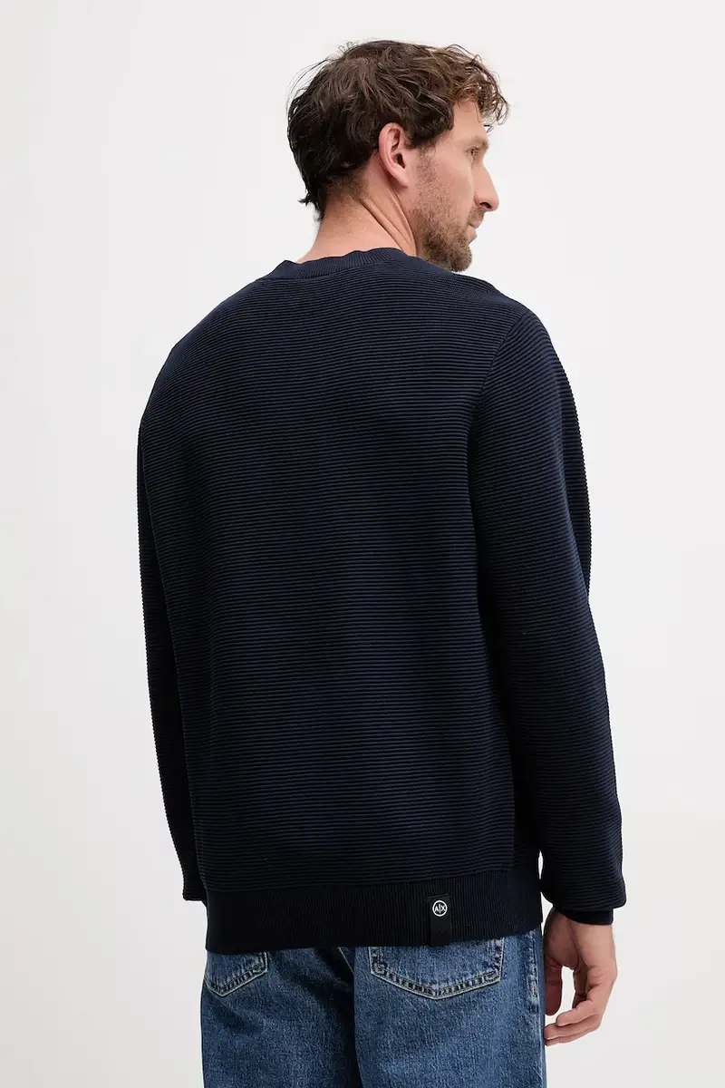 maglione in cotone uomo colore blu navy XM000915 AF11967 miniatura 3