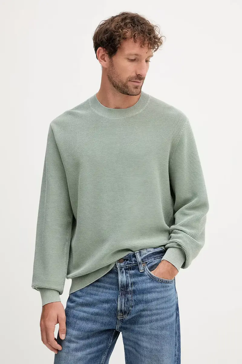 maglione in cotone uomo colore verde XM000915 AF11967