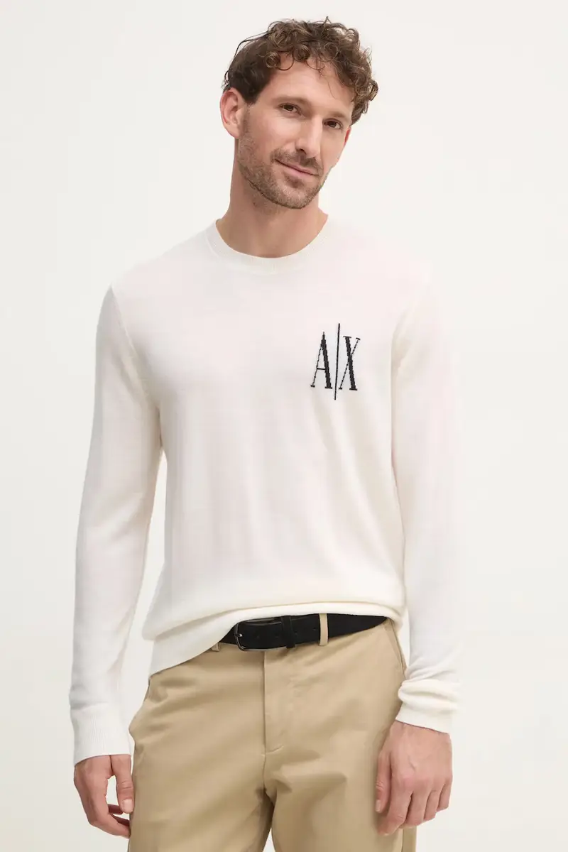 maglione in lana uomo colore beige