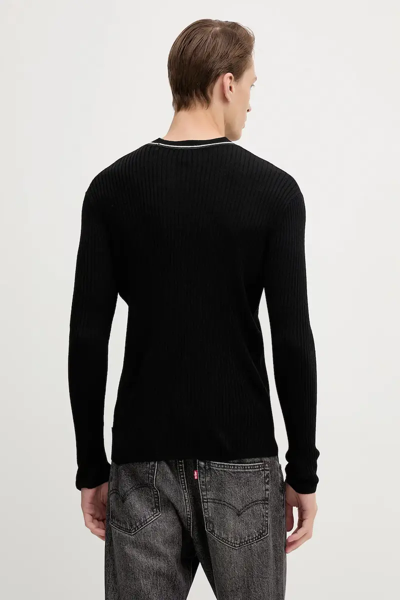 maglione in lana uomo colore nero XM000893 AF14007 miniatura 3