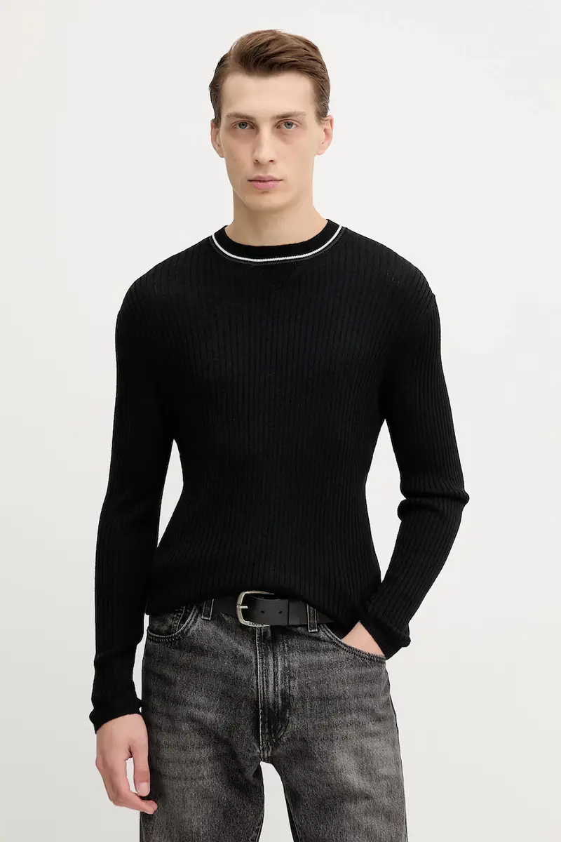 maglione in lana uomo colore nero XM000893 AF14007