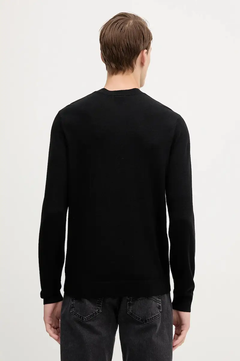 maglione in lana uomo colore nero XM001329 AF11982 miniatura 3