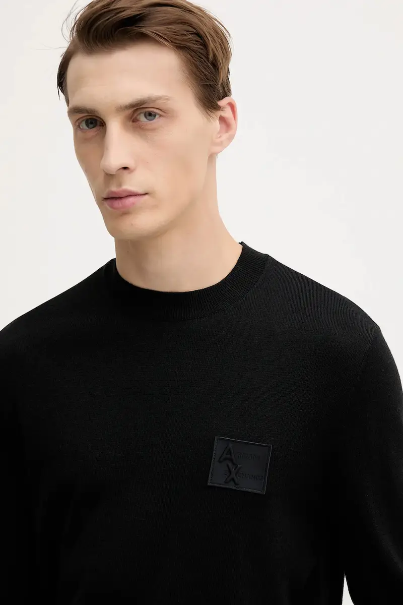 maglione in lana uomo colore nero XM001329 AF11982 miniatura 4