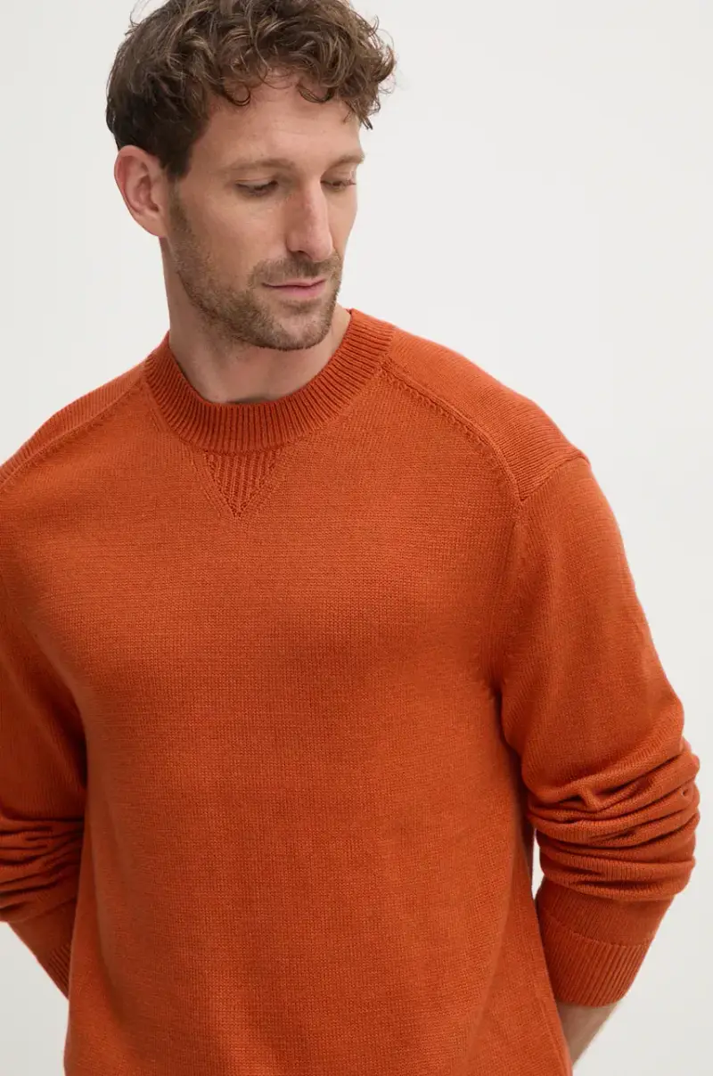 maglione in misto lana uomo colore arancione 6DZM1F ZM1LZ miniatura 4