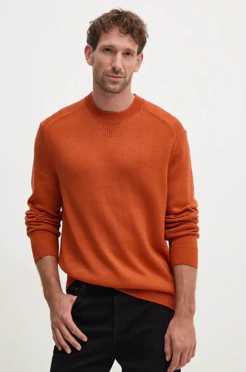 maglione in misto lana uomo colore arancione 6DZM1F ZM1LZ