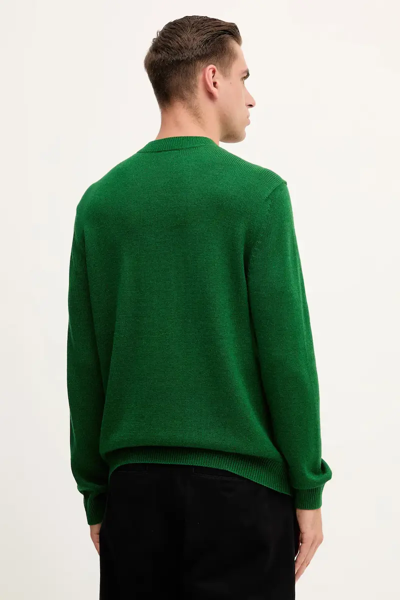 maglione in misto lana uomo colore verde XM001916 AF14008 miniatura 3
