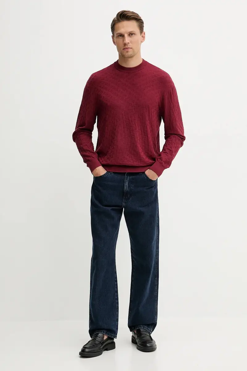 maglione uomo colore granata XM001316 AF10454 miniatura 2