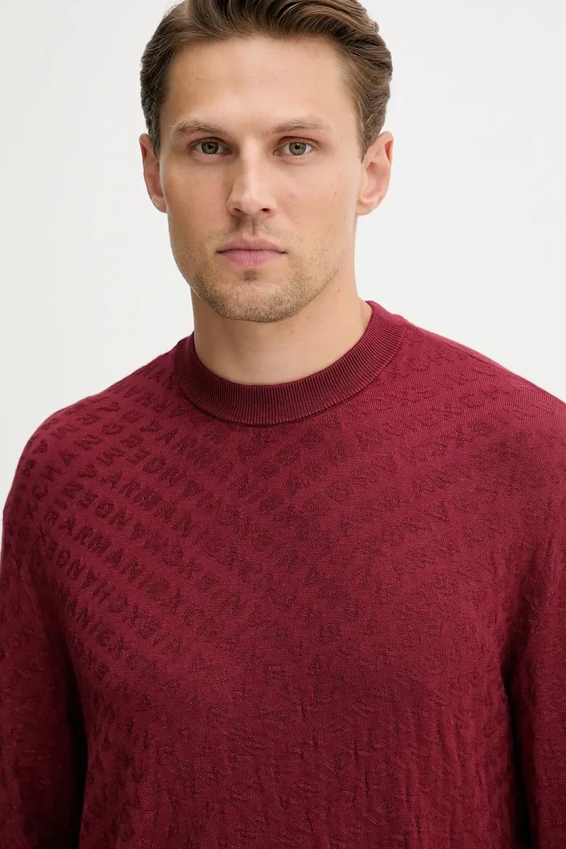 maglione uomo colore granata XM001316 AF10454 miniatura 4