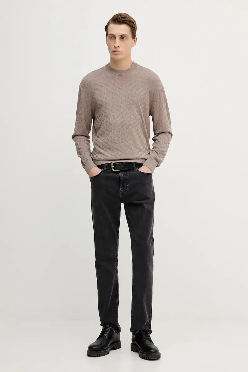 maglione uomo colore marrone XM001316 AF10454 miniatura 2