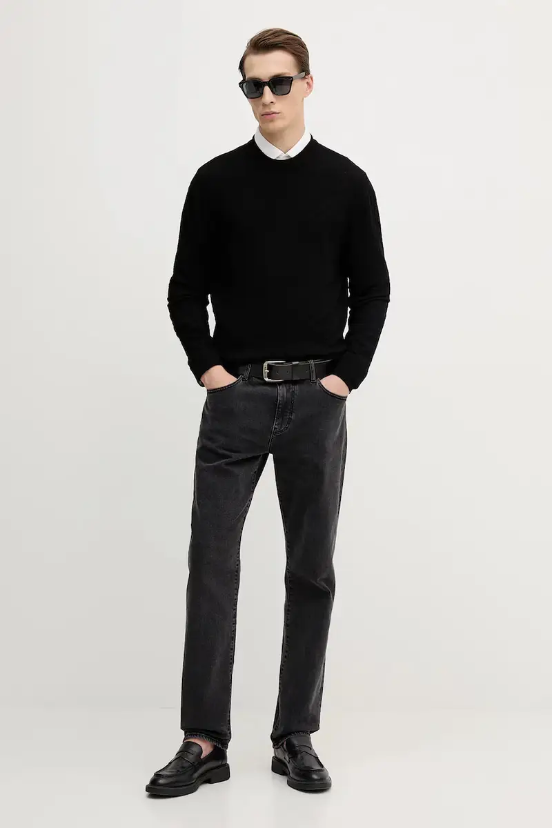 maglione uomo colore nero XM001316 AF10454 miniatura 2