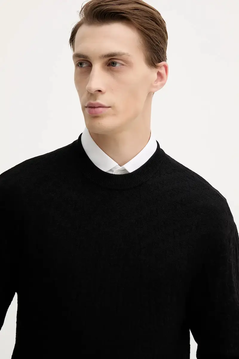 maglione uomo colore nero XM001316 AF10454 miniatura 4