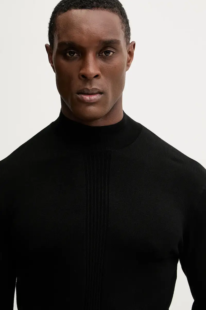 maglione uomo colore nero XM001335 AF10454 miniatura 4