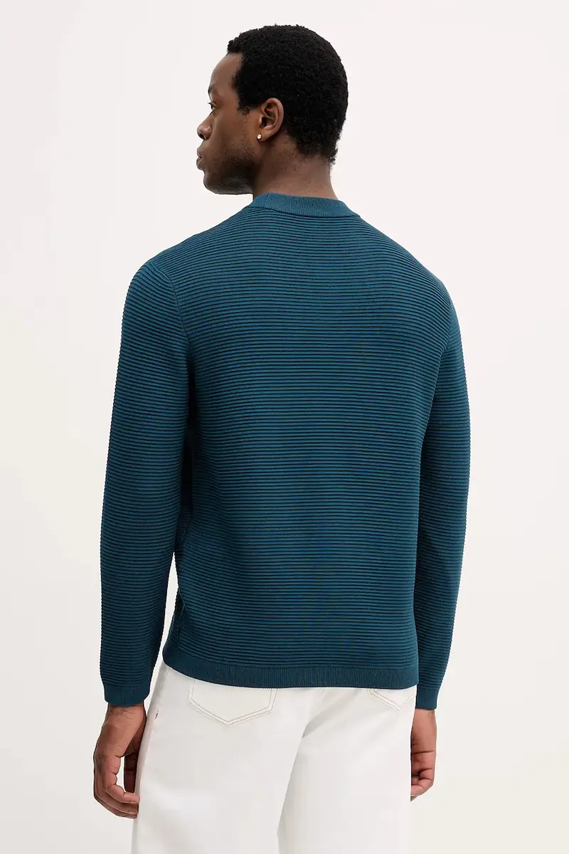 maglione uomo colore turchese XM000895 AF10454 miniatura 3