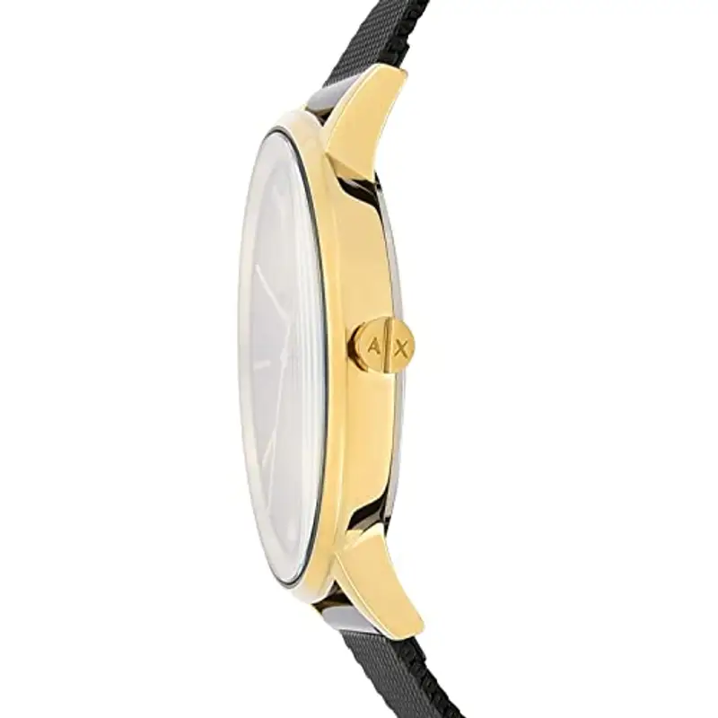 Armani Exchange Orologio a tre lancette da donna, cassa in acciaio inossidabile dorata da 36 mm e bracciale in acciaio inossidabile, AX5548 miniatura 3