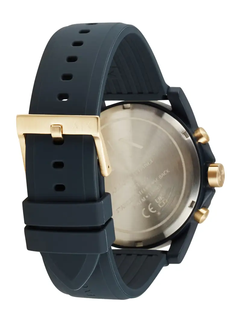 Orologio analogico blu notte / giallo oro / rosso fuoco / bianco miniatura 2