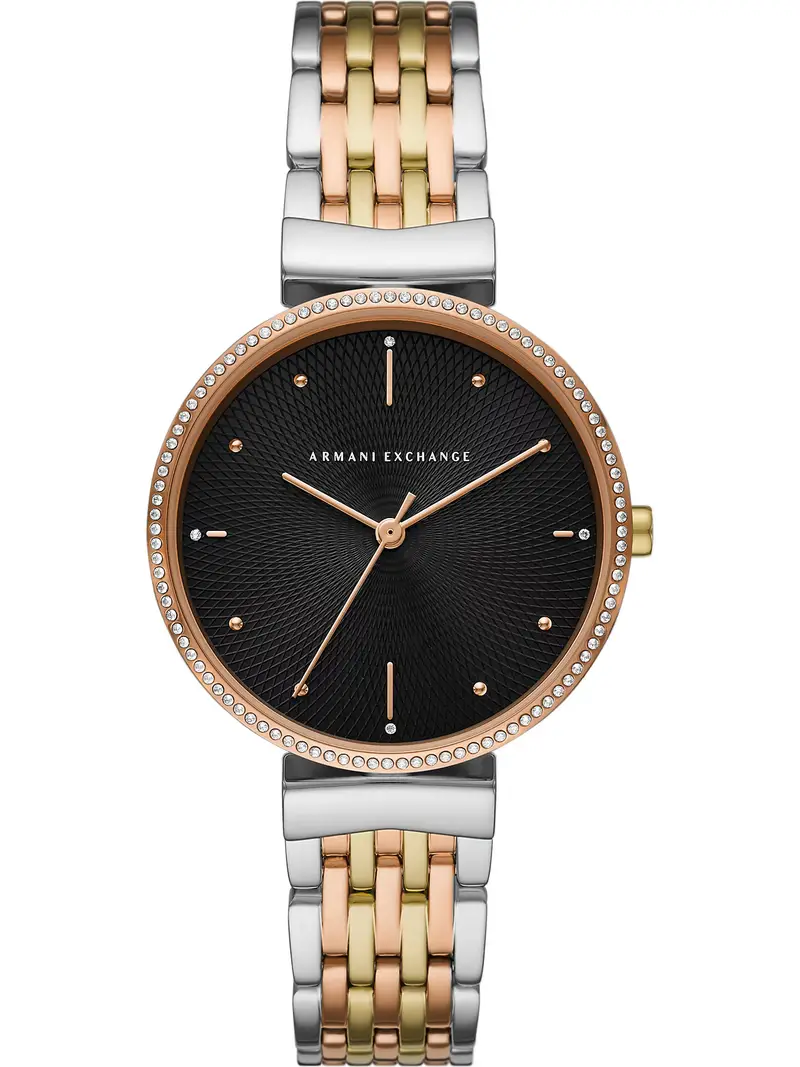 Orologio analogico oro rosé / nero / argento Oro rosé