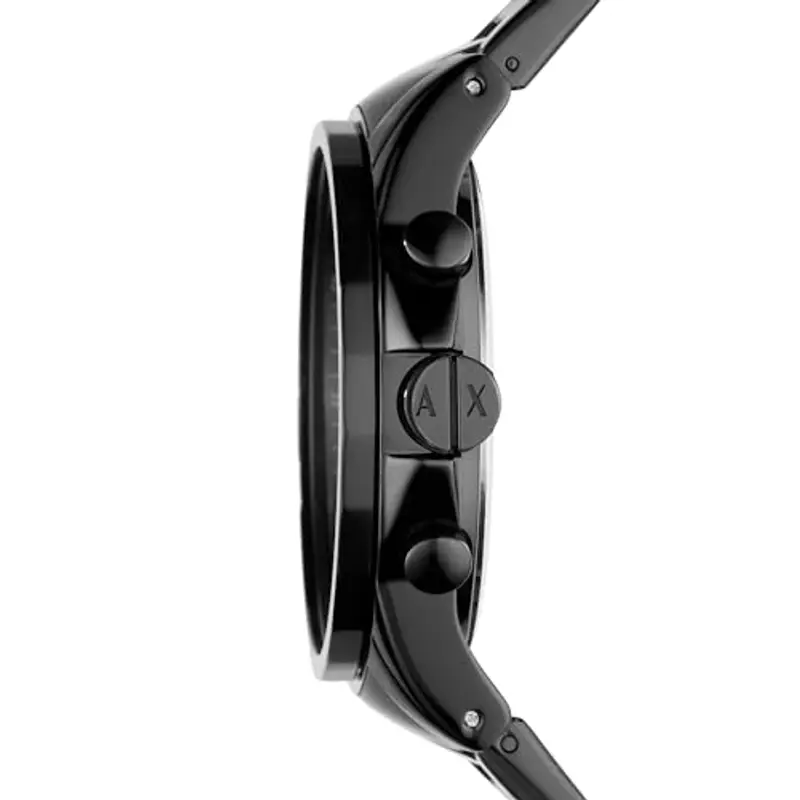 Armani Exchange Orologio cronografo al quarzo da uomo, cassa in acciaio inossidabile nero da 45 mm con bracciale in miniatura 2