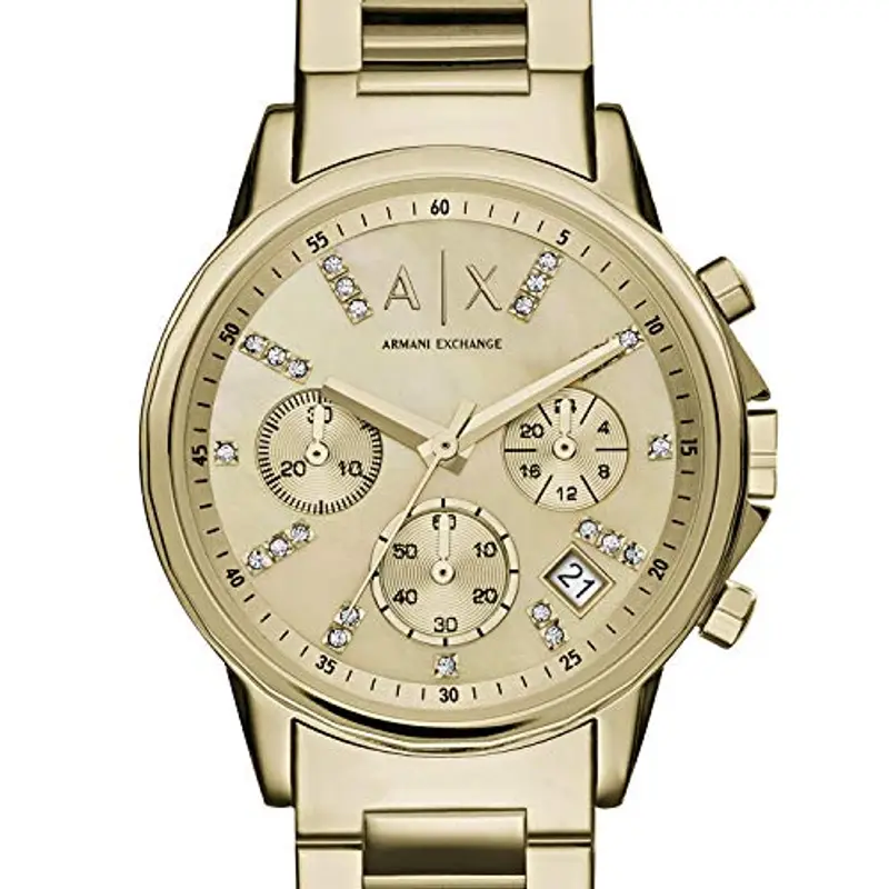 Armani Exchange Orologio da donna con cronografo al quarzo, cassa in acciaio inossidabile da 36 mm e bracciale in miniatura 3