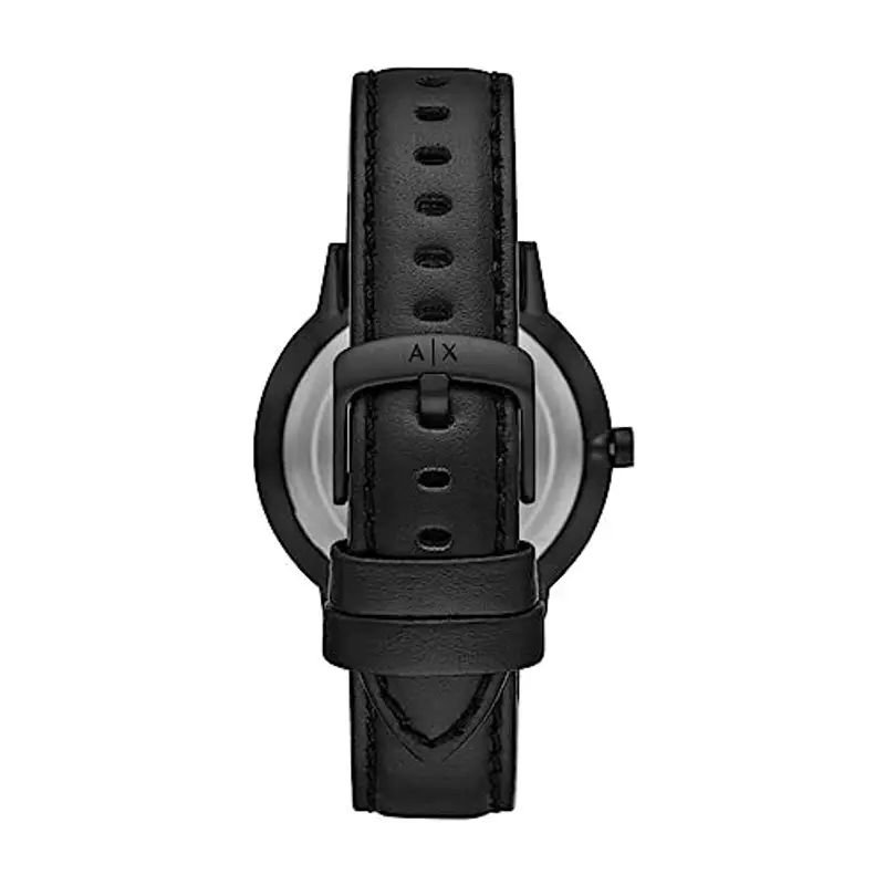 Armani Exchange Orologio da uomo, movimento al quarzo multifunzione, cassa in acciaio inossidabile nero da 42 mm con miniatura 2