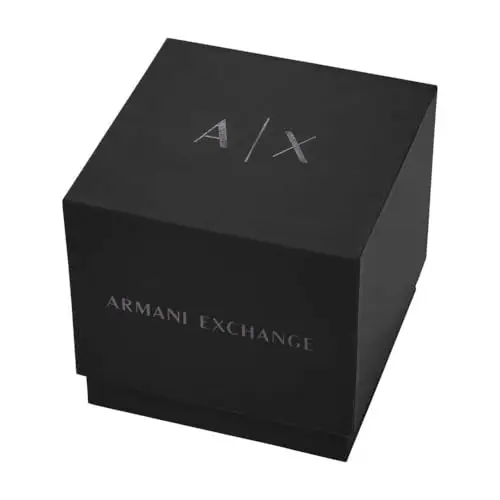 Armani Exchange Orologio per uomo, Movimento al quarzo a tre lancette e cassa da 44 mm con cinturino in acciaio, Grafite miniatura 3