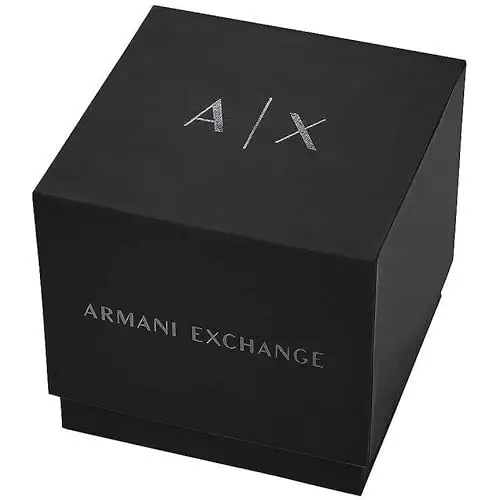 Armani Exchange Orologio per uomo, Movimento al quarzo a tre lancette e cassa da 44 mm con cinturino in acciaio, Grigio miniatura 2
