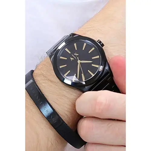 Armani Exchange Orologio per uomo, Movimento al quarzo a tre lancette e cassa da 44 mm con cinturino in acciaio, Set miniatura 3