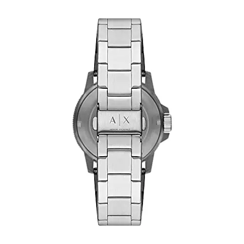 Armani Exchange Orologio per uomo, Movimento al quarzo a tre lancette e cassa da 44 mm con cinturino in acciaio, Tono miniatura 2