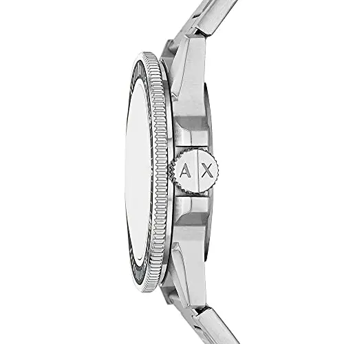Armani Exchange Orologio per uomo, Movimento al quarzo a tre lancette e cassa da 44 mm con cinturino in acciaio, Tono miniatura 3