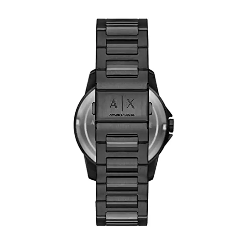 Armani Exchange Orologio per uomo, Movimento al quarzo multifunzione e cassa da 44 mm con cinturino in acciaio, Nero e grunge miniatura 2