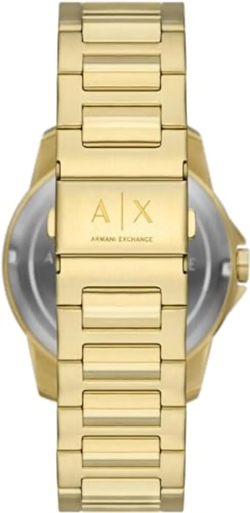 Armani Exchange Orologio per uomo, Movimento al quarzo multifunzione e cassa da 44 mm con cinturino in acciaio, Tono oro e grunge miniatura 3