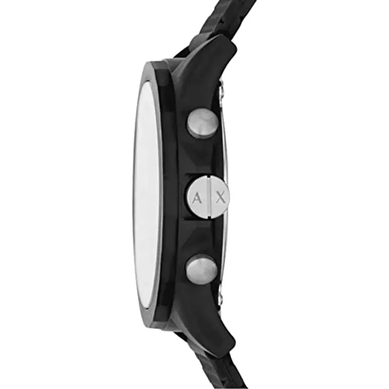 Armani Exchange Orologio per uomo, movimento cronografo al quarzo e cassa da 44 mm con cinturino in silicone, Nero e verde miniatura 3