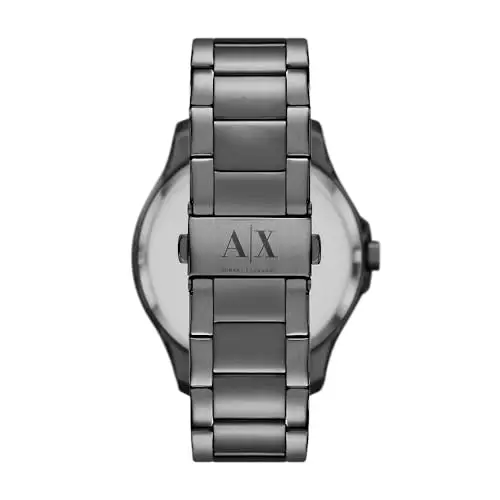 Armani Exchange Orologio per uomo, Movimento cronografo al quarzo e cassa da 46 mm con cinturino in acciaio, Grigio miniatura 3