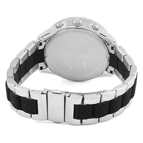 Armani Exchange Orologio per uomo, Movimento cronografo al quarzo e cassa da 46 mm con cinturino in acciaio, Nero e miniatura 3