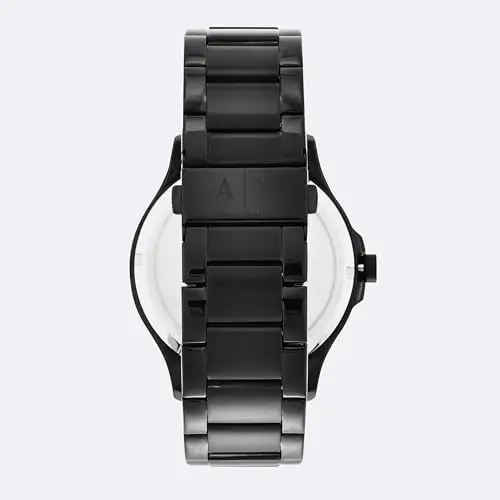 Armani Exchange Orologio per uomo, Movimento cronografo al quarzo e cassa da 46 mm con cinturino in acciaio, Nero Jet miniatura 3