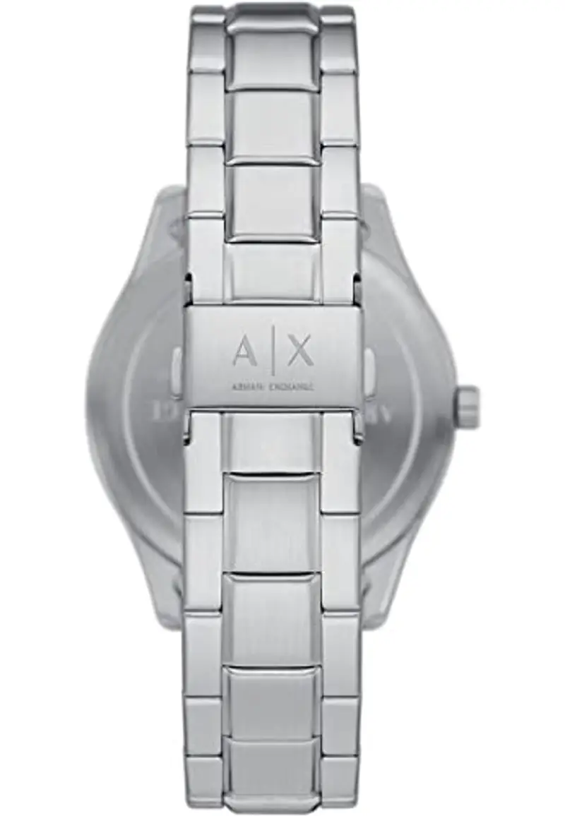 Armani Exchange orologio per uomo, movimento cronografo e cassa orologio per 42 mm con cinturino in acciaio inossiorologio perbile, pelle o silicone, Argento e oro rosa miniatura 3