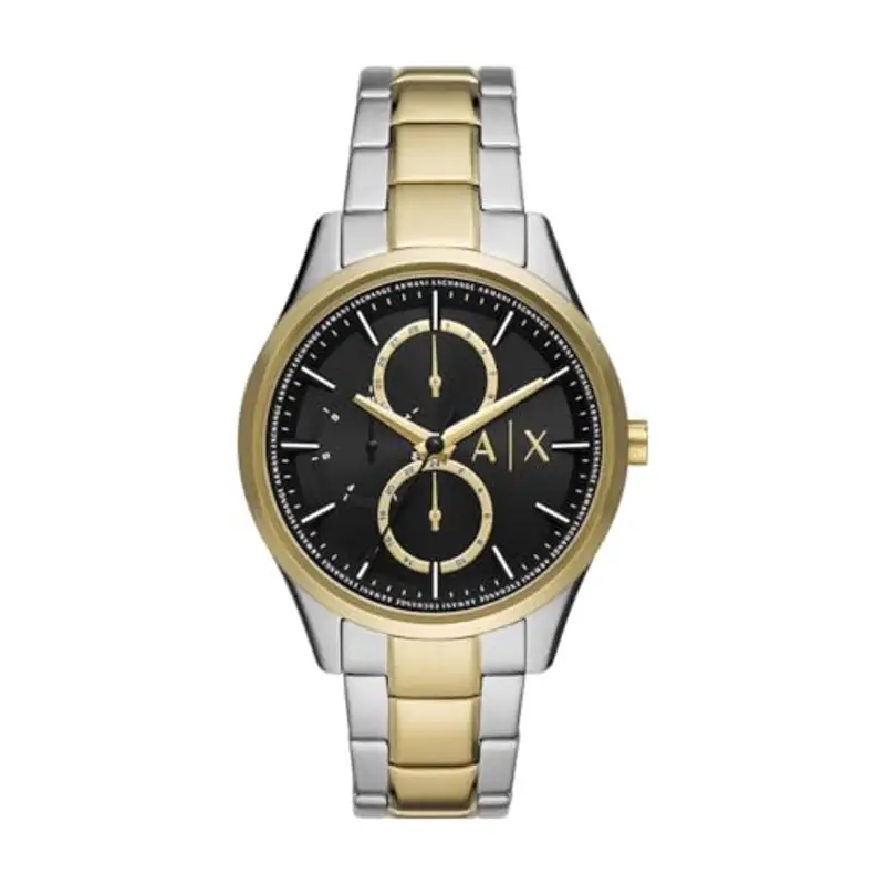 Armani Exchange orologio per uomo, movimento cronografo e cassa orologio per 42 mm con cinturino in acciaio inossiorologio perbile, pelle o silicone, Tonalità argento e oro