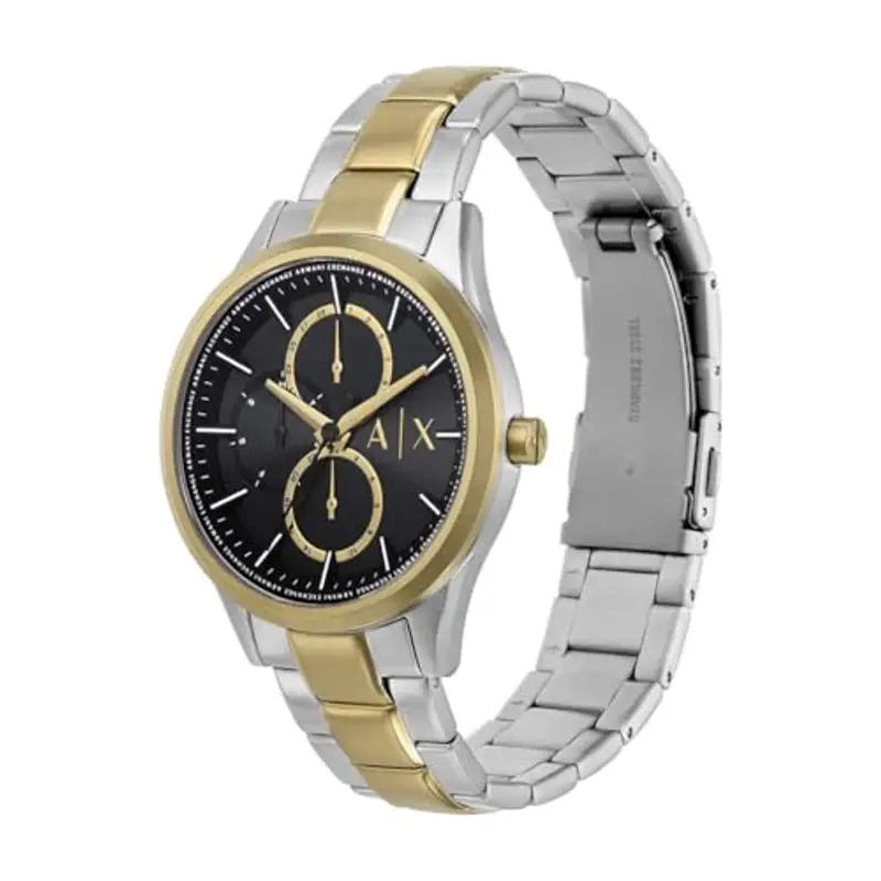 Armani Exchange orologio per uomo, movimento cronografo e cassa orologio per 42 mm con cinturino in acciaio inossiorologio perbile, pelle o silicone, Tonalità argento e oro miniatura 2