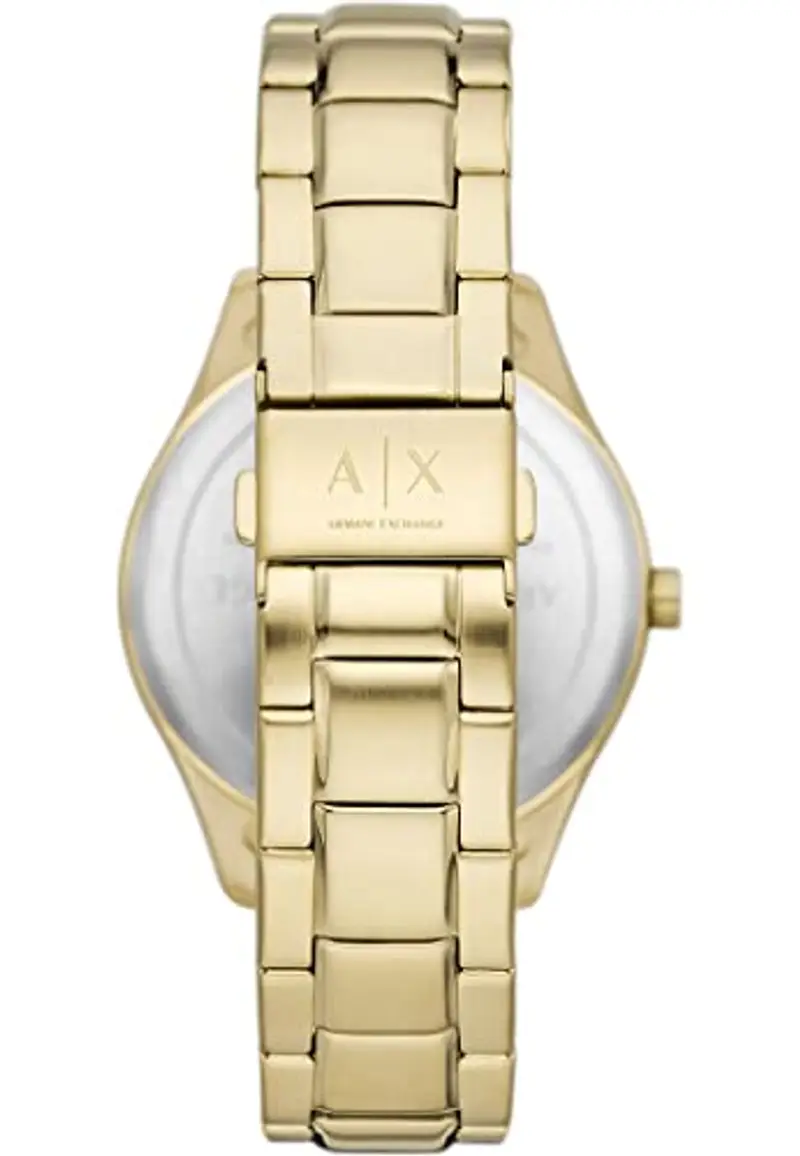 Armani Exchange orologio per uomo, movimento cronografo e cassa orologio per 42 mm con cinturino in acciaio inossiorologio perbile, pelle o silicone, Tono oro miniatura 2