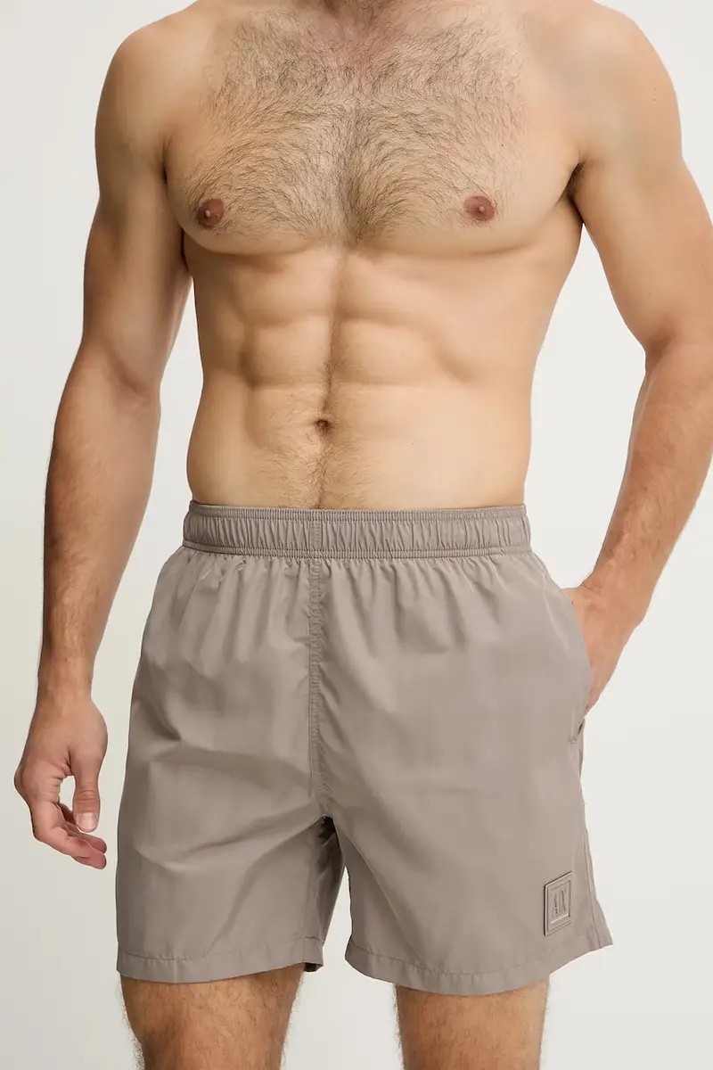 pantaloncini da bagno colore beige XM000812 AF13556 Marrone miniatura 2