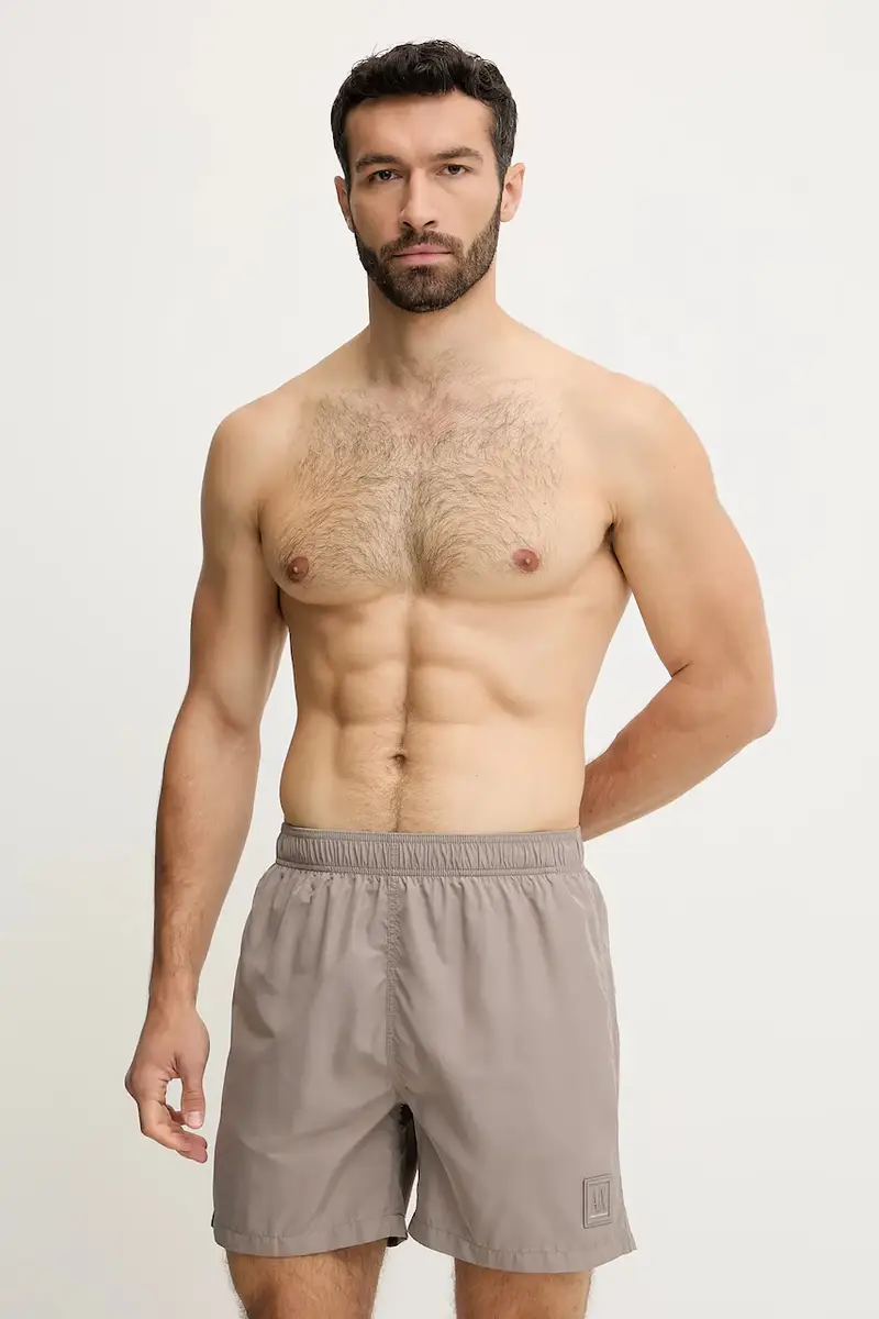 pantaloncini da bagno colore beige XM000812 AF13556 Marrone