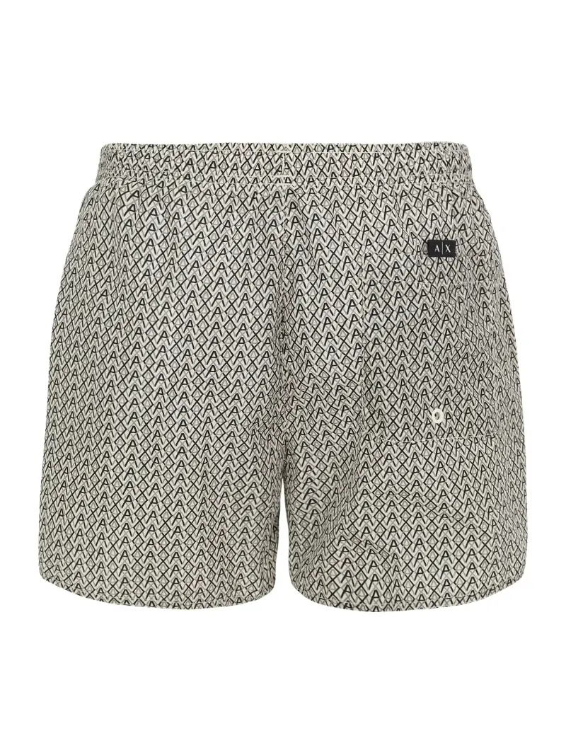 Pantaloncini da bagno crema / nero miniatura 2