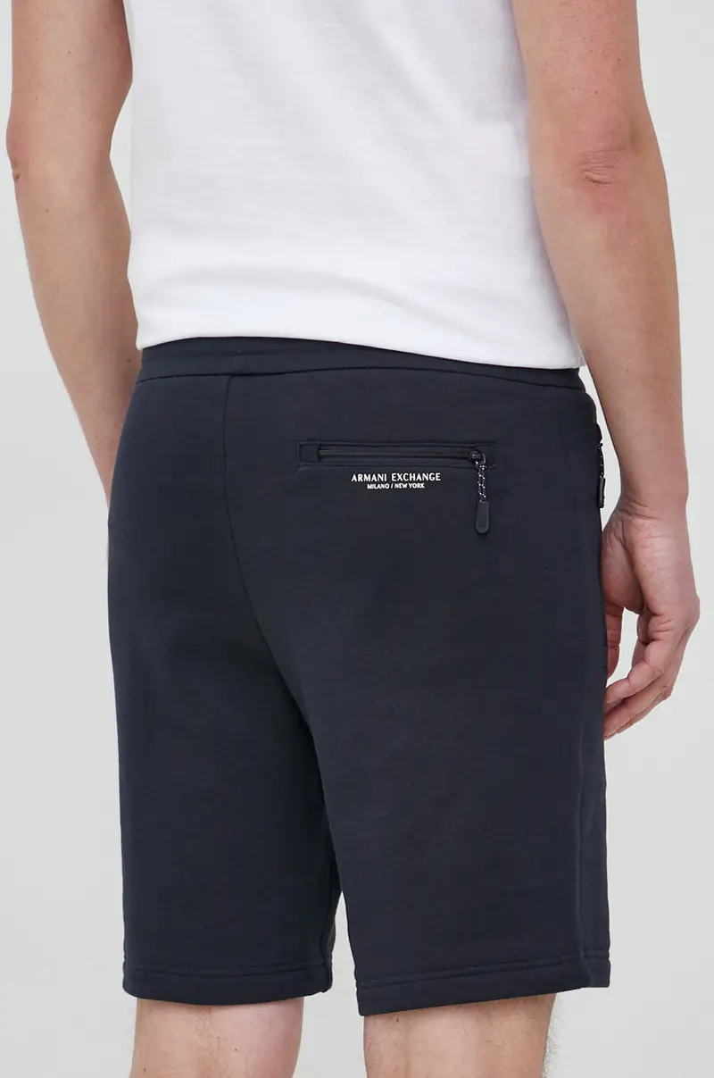 pantaloncini in cotone uomo Blu navy miniatura 3