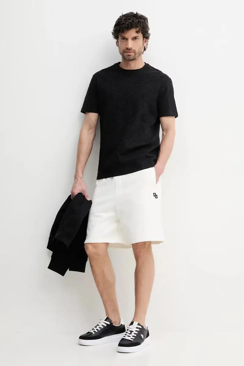 pantaloncini in cotone uomo colore bianco XM000471 AF13109 miniatura 2