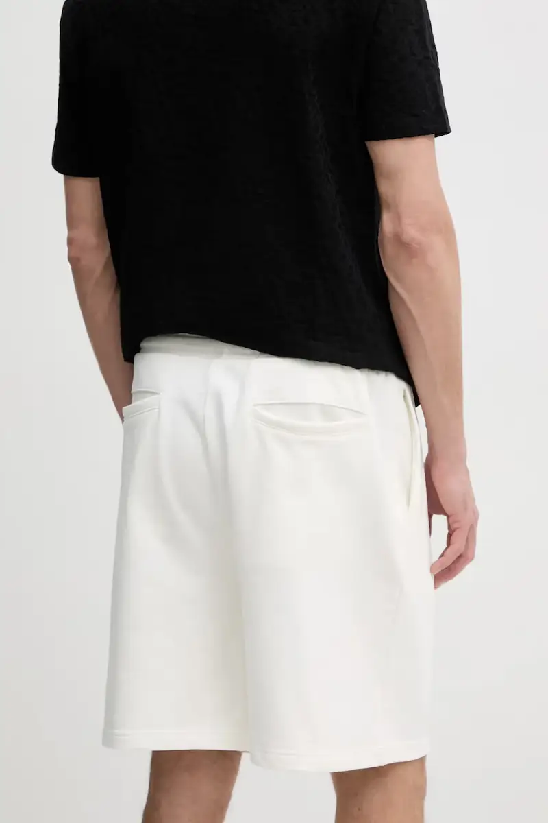 pantaloncini in cotone uomo colore bianco XM000471 AF13109 miniatura 3