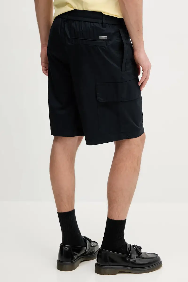 pantaloncini in cotone uomo colore blu navy XM000150 AF11882 miniatura 3