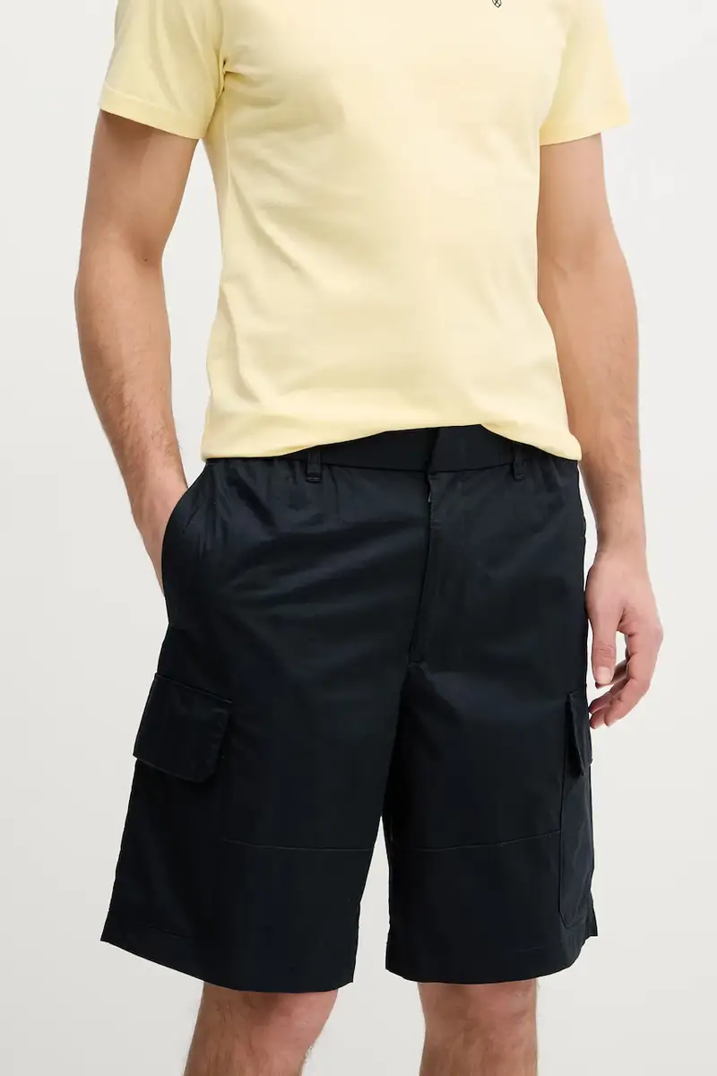 pantaloncini in cotone uomo colore blu navy XM000150 AF11882