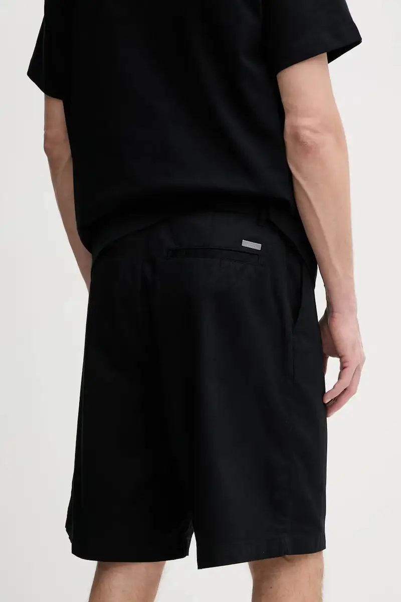 pantaloncini in cotone uomo colore nero XM001277 AF13171 miniatura 3