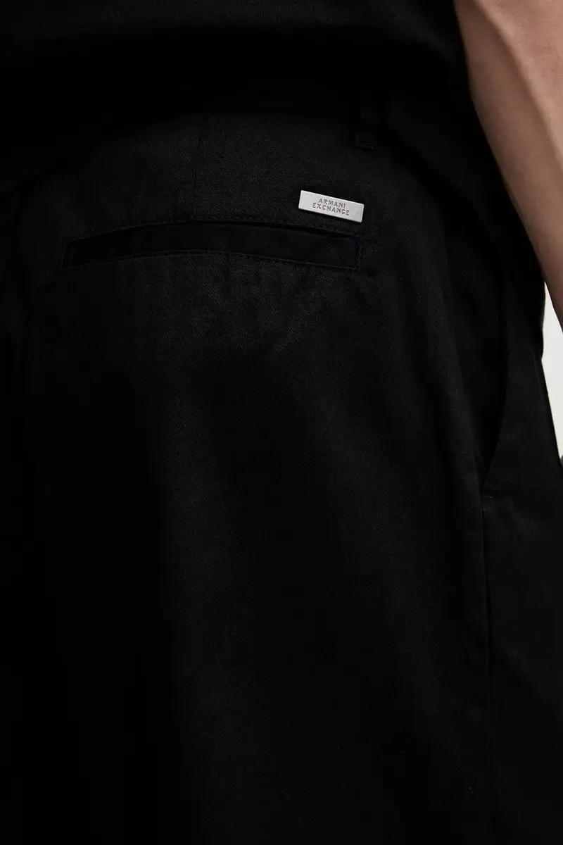 pantaloncini in cotone uomo colore nero XM001277 AF13171 miniatura 4