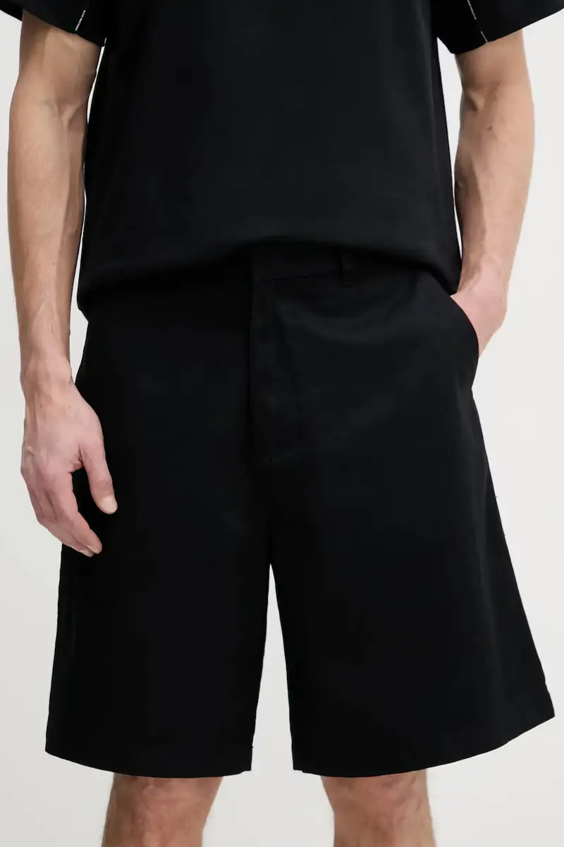 pantaloncini in cotone uomo colore nero XM001277 AF13171