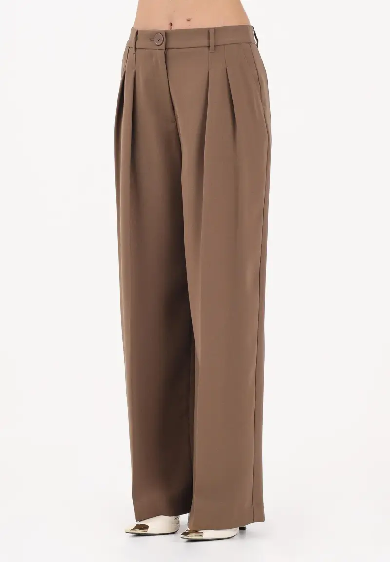 Pantalone elegante marrone da donna